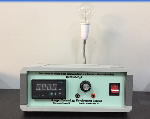 IEC62560-1 Rysunek 8 Obwód testowy dla nieściemnialnej lampy przy ściemniaczu lub przełączniku elektronicznym