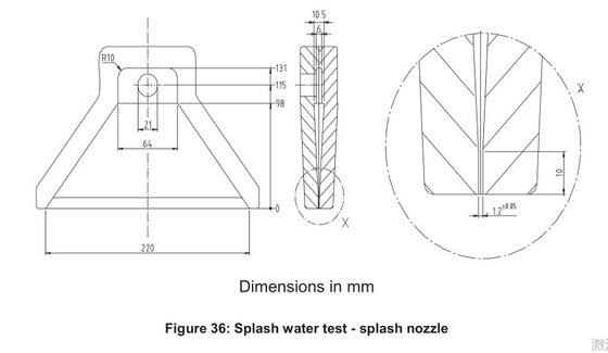 ISO 16750-4 Rysunek 4 Szok termiczny z testerem wody rozpryskowej Sprzęt do testowania IP Zestaw do testowania ze stali nierdzewnej dla Splas