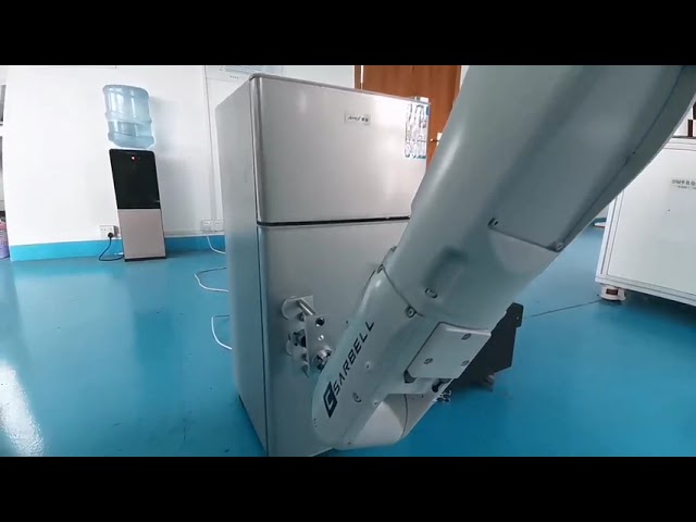 filmy firmowe O Robotic arm for refrigerator door durability test - continuously open and close
