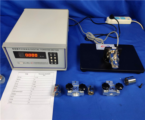 IEC60061 Cyfrowy tester momentu świetlnego Sprzęt do testowania zaślepek, test momentu obrotowego lampy